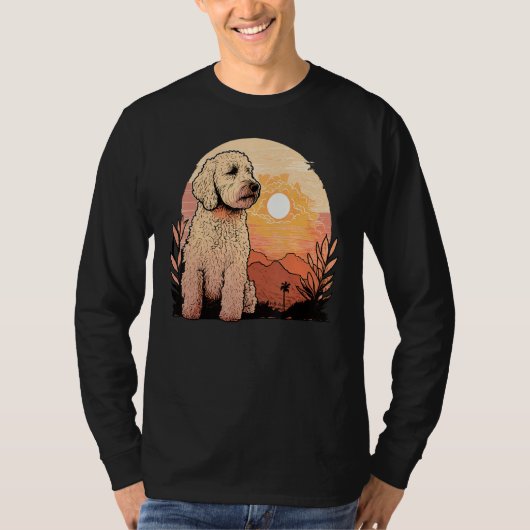 Beautifull Golden Doodle Sunset vintage Goldendood T-Shirt (Vorderseite)