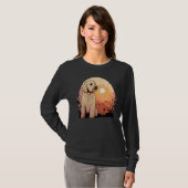 Beautifull Golden Doodle Sunset vintage Goldendood T-Shirt (Vorne ganz)