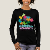 Beautifully Incomplete Colorful Puzzle Piece Tri-Blend Shirt (Vorderseite)