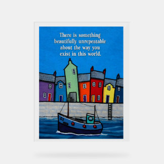 Beautifully Unrepeatable Inspirational Coastal Acrylschild