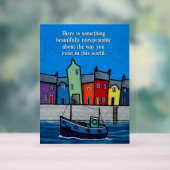 Beautifully Unrepeatable Inspirational Coastal Acrylschild (Neutral)