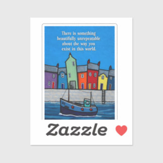 Beautifully Unrepeatable Inspirational Coastal Aufkleber