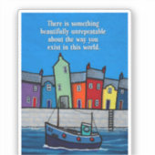 Beautifully Unrepeatable Inspirational Coastal Aufkleber (Vorderseite)