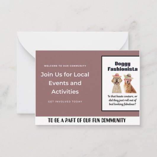 Beautify Spaß Doggy Mitteilungskarte (Vorderseite)