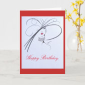 Beautiul einfarbige Hautecouture-Grußkarte Karte (Gelbe Blume)