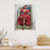 Beautìul Women Button raus Poster (Küche)