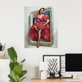 Beautìul Women Button raus Poster (Heimbüro)