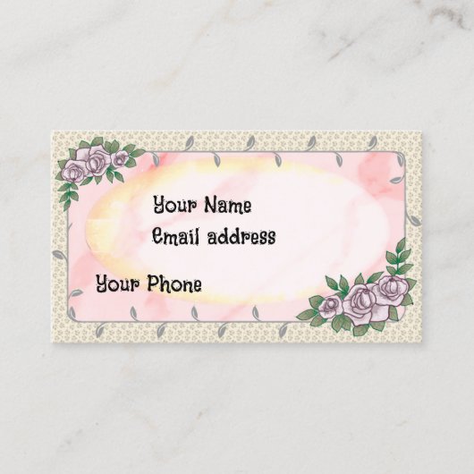 Beautizianische Rose Visitenkarte (Vorderseite)