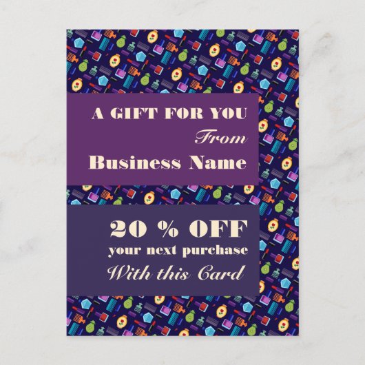 Beauty Accessoires Beautician & Friseur Girly Postkarte (Vorderseite)