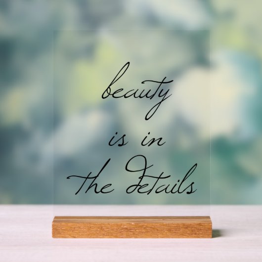 Beauty Acrylic-Zeichen Acrylschild (Neutral)