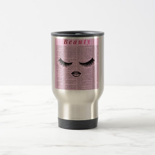 Beauty Aesthetic Pink Glam Travel Mug Reisebecher (Mittel)