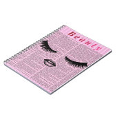 Beauty Aesthetic Pink Spiral Notebook for Women Notizblock (Linke Seite)