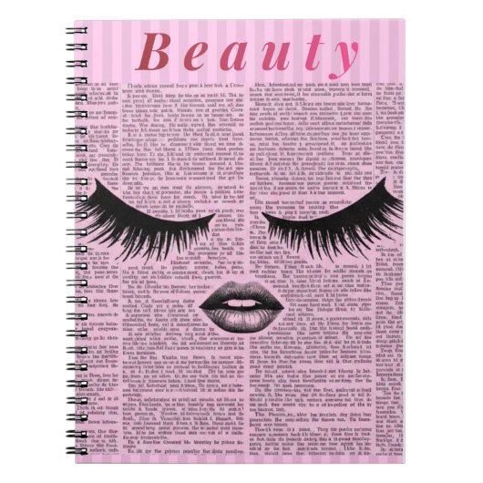 Beauty Aesthetic Pink Spiral Notebook for Women Notizblock (Vorderseite)