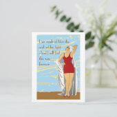 Beauty am Strand Postkarte (Stehend Vorderseite)