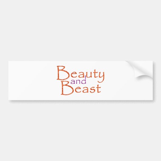 Beauty and Beast Autoaufkleber (Vorne)