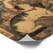 Beauty and Her Cat Poster (Ecke)