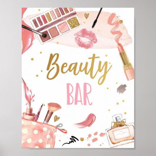 Beauty Bar Wellness-Center Party Makeup Glamour Gi Poster (Vorne)