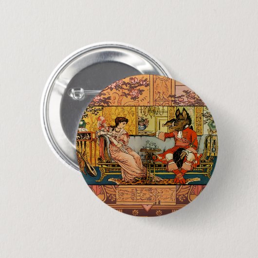 Beauty Beast Classic Fairy Tale Zeichen Button (Vorne & Hinten)