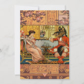 Beauty Beast Classic Fairy Tale Zeichen Einladung (Rückseite)