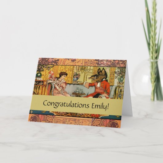 Beauty Beast Classic Fairy Tale Zeichen Karte (Vorderseite)