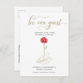 Beauty & Beast Event Save the Date Ankündigungspostkarte (Vorne/Hinten)