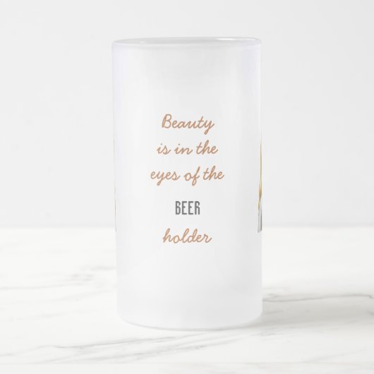 Beauty Beholder Beer Stein Mattglas Bierglas (Mittel)
