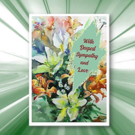 Beauty Beileid Grußkarte Wasserfarbe Karte