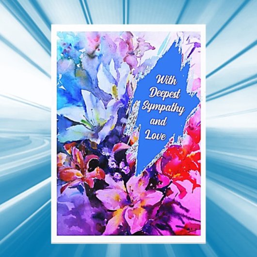 Beauty Beileid Grußkarte Wasserfarbe Karte