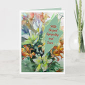 Beauty Beileid Grußkarte Wasserfarbe Karte (Vorderseite)