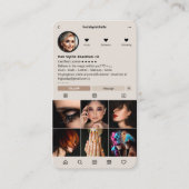 Beauty Beruflich Ästhetik Sand Instagram Visitenkarte (Vorderseite)