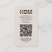 Beauty Beruflich Ästhetik Sand Instagram Visitenkarte (Rückseite)