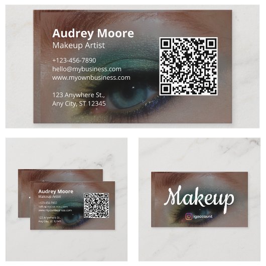 Beauty Beruflich Makeup Artist Visitenkarte