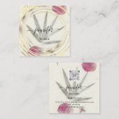 Beauty Bio Bio Shop Gold QR Logoseife Quadratische Visitenkarte (Vorne/Hinten)