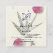 Beauty Bio Bio Shop Gold QR Logoseife Quadratische Visitenkarte (Rückseite)