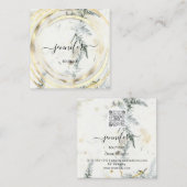 Beauty Bio Bio Shop Gold QRCode Logo Seife Quadratische Visitenkarte (Vorne/Hinten)