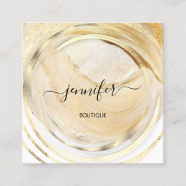 Beauty Bio Bio Shop QR Logo Seife Balm Gold Quadratische Visitenkarte