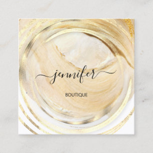 Beauty Bio Bio Shop QR Logo Seife Balm Gold Quadratische Visitenkarte