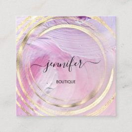 Beauty Bio Bio Shop QR Logo Seife Rosa Rose Quadratische Visitenkarte