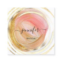 Beauty Bio Shop QR Code Logo Rose Gold Paint