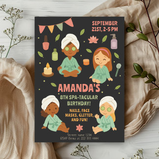 Beauty Birthday Party | Feierliche Girls Einladung