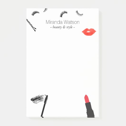 Beauty Biz Eyelashes Post-it Klebezettel (Vorderseite)