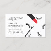 Beauty Biz Eyelashes Visitenkarte (Rückseite)