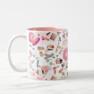 Beauty Bliss Makeup Muster Keramik Tasse