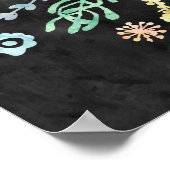 Beauty Blooms | Chalkboard Calligraphy Quote Poster (Ecke)