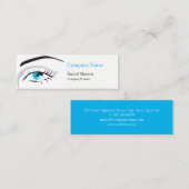 Beauty Blue Eye und Lashes Mini Visitenkarte (Vorne/Hinten)