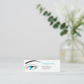 Beauty Blue Eye und Lashes Mini Visitenkarte (Stehend Vorderseite)