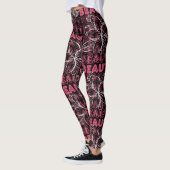 Beauty Blume Line Art Typografie Leggings (Links)