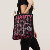 Beauty Blume Line Art Typografie Tasche (Von Nahem)