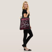 Beauty Blume Line Art Typografie Tasche (Am Model)