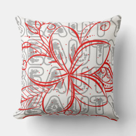 Beauty Blume Line Art Typografy Design Kissen